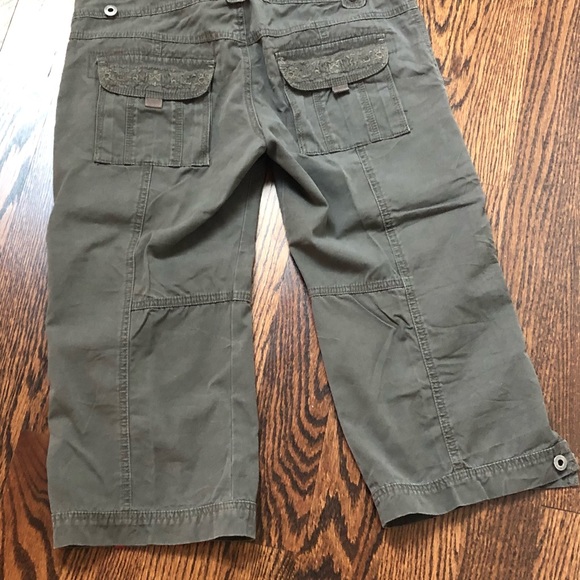 EDC by Esprit denim khaki cargo pants with interesting detail - Picture 2 of 7